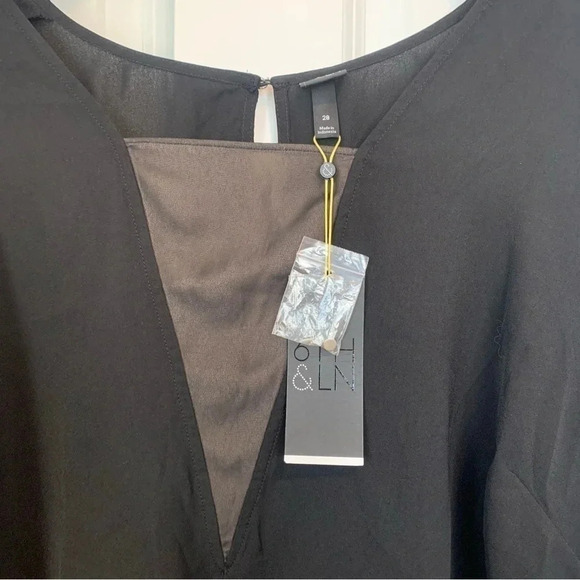 New! Lane Bryant 6th Lane Black hi-low Tunic Top long line Flowy blouse 28 4X - Picture 10 of 13
